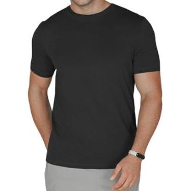 Imagem de Camiseta Masculina Lupo MC Pima LSport Preta - 72050-Masculino