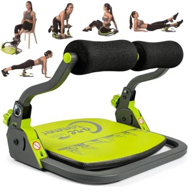 Imagem de leikefitness Ab Trainer, aparelho de abdômen, equipamento de treino abdominal, máquina de sentar, treinador muscular central com exercícios de corpo inteiro em vários modos, design dobrável sem