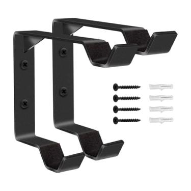 Imagem de Suporte De Parede Para Pneu De Bicicleta | 2 Suportes De Aço Resistente Para Pendurar | Penduradores Verticais De Roda - Para Amantes De Bicicletas E Colecionadores, Garagem Interior, Estúdio, Oficina