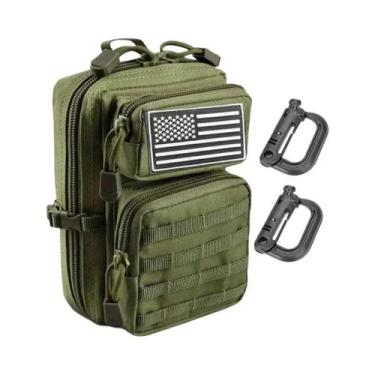 Imagem de Bolsa Tática Pequena Com Zíper Molle EDC, Bolsa De Cintura Médica IFAK