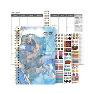 Imagem de Planejador Semanal E Mensal A5 2026-2027, Organizador Espiral, Calendá