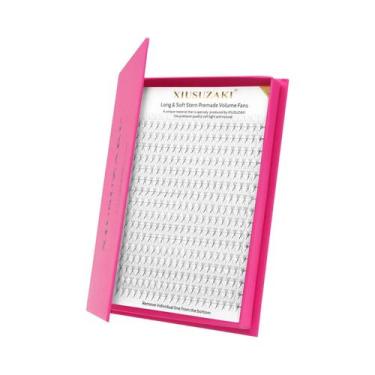 Imagem de Cílios Postiços Pré-Montados Em Fans De Volume 3D a 16D Com Base Ponti