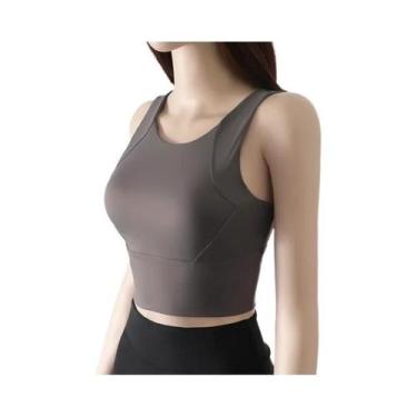 Imagem de Top De Treino Feminino Com Almofada Fixa Para O Peito, Roupas De Espor