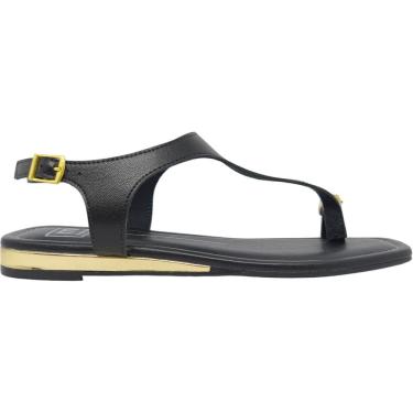 Imagem de Sandália Feminina Rasteira Dia a Dia Passeio Trabalho Com Dedeira e Pedraria Moleca 5559.103