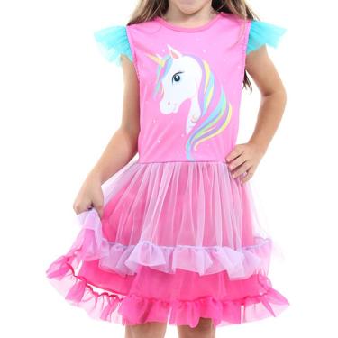 Imagem de Fantasia Infantil - Unicórnio Faces Luxo - Tamanho G (9 a 12 anos) - 30515 - Sulamericana