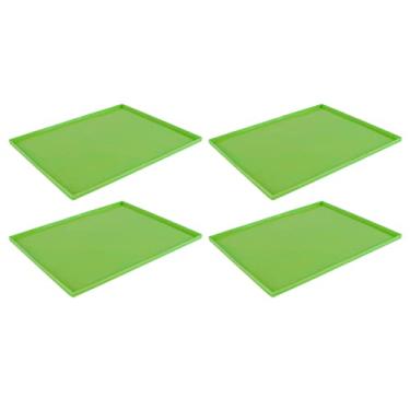 Imagem de ZJchao Tapetes Desidratadores de Silicone, Resistência a Altas Temperaturas, Evitam a Colagem de Bandejas de Alimentos para Desidratador de Frutas Com Bordas para Excalibur 3900B, Tamanho Compacto