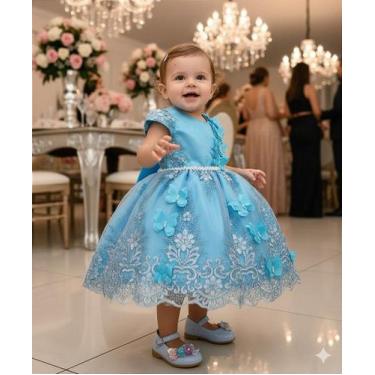 Imagem de Vestido Luxo Azul Tiffany Marie Jardim Encantado para Crianças, 3