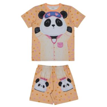 Imagem de Pijama Infantil Menina Panda Laranja Alakazoo-Feminino