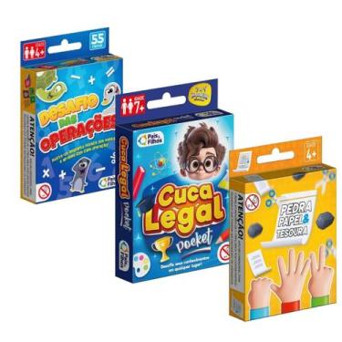 Imagem de Kit Cuca Legal Pocket + Desafio Das Operações + Pedra Papel Tesoura - 