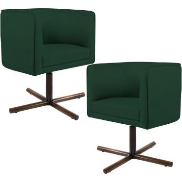 Imagem de Kit 02 Poltronas Betina D02 Verde Musgo C-117