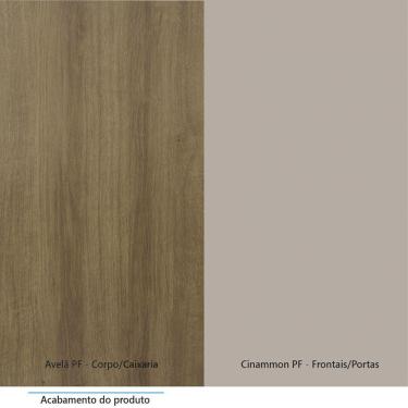 Imagem de Guarda Roupa Modulado 90cm 2 Portas E 4 Gavetas Paris Luciane Móveis Avelã Pf Com Cinammon Pf