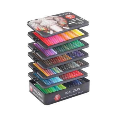 Imagem de Conjunto De Lápis De Cor a Óleo Profissionais 50 72 180 240 300 Peças 