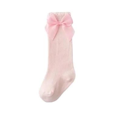 Imagem de Meias De Algodão Para Meninas Com Laços, Meias De Princesa Para Crianç