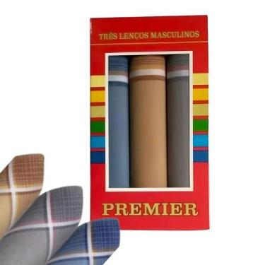 Imagem de Caixa c/ 3 Lenço Masculino de Bolso Cores Variadas Premier, Sortida