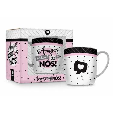 Imagem de Caneca de Porcelana Urban 360ml - Amigas Assim Só Nós - Brasfoot 
