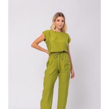 Imagem de Calça Salvatore Fashion Alfaiataria Barra Arredondada Feminina-Feminino