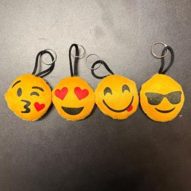 Imagem de Kit 36 Chaveiros De Pelúcia Emoji Coração Dado Para Brindes Presente M