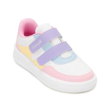 Imagem de Tênis Pampili Infantil BR PP25-73802, Branco, Rosa, 35