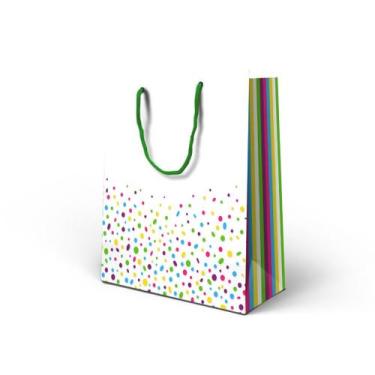 Imagem de Kit 12 Sacolas Reforçadas Tamanho Médio 22x24x7,5 para Presente Embala