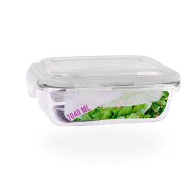 Imagem de Pote de Vidro 1040ml C/ Tampa Vedação Hermético Super Resistente Marmi