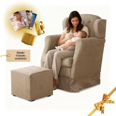 Imagem de Poltrona de Amamentação com Balanço e Puff Premium Super Conforto 4 Eb