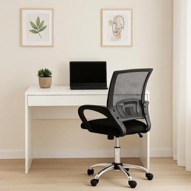 Imagem de Conjunto 2 Peças com Escrivaninha 91cm Facility e Cadeira Escritorio D