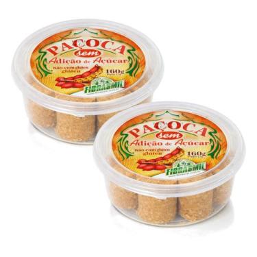 Imagem de Kit 2 Paçoca Tradicional Zero Açúcar FIBRASMIL 160g