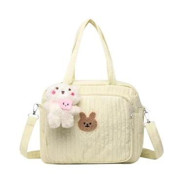 Imagem de Bolsa Organizadora De Fraldas De Algodão Fofa Para Mamãe E Bebê, Bolsa