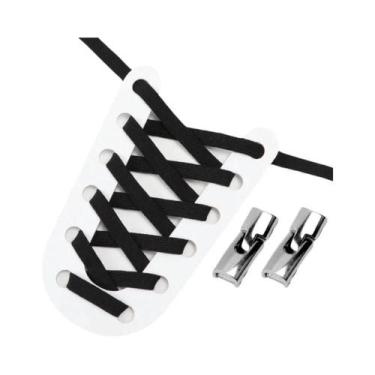 Imagem de Cadarços Elásticos Sem Amarração Para Crianças E Adultos Com Fecho Met