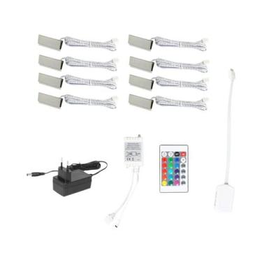 Imagem de Kit De Iluminação LED RGB Com Clipe Para Prateleira De Vidro, Luzes No