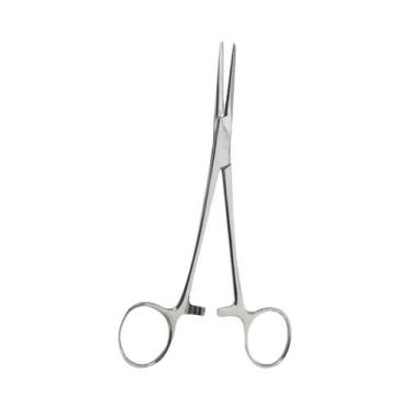 Imagem de Pinça Hemostática De Aço Inoxidável Curva E Reta De 16, 18 E 20CM Com 