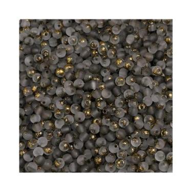 Imagem de Contas De Vidro Fosco Dourado Salpicado De 4mm, 100 Peças Para Joias A