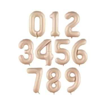 Imagem de Balões De Aniversário De 40 Polegadas Em Folha, Balões De Hélio Com Nú