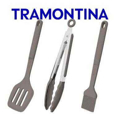 Imagem de Jogo De Utensílios Tramontina Softta Em Silicone 3 Peças  Espátula Vaz