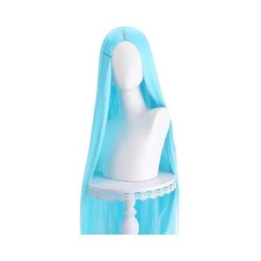 Imagem de Peruca Cosplay Lisa De 40 Polegadas, 24 Estilos, Loiro, Rosa, Vermelho