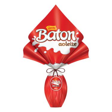 Imagem de Ovo de Páscoa Garoto Baton Chocolate ao Leite 204g Tradicional