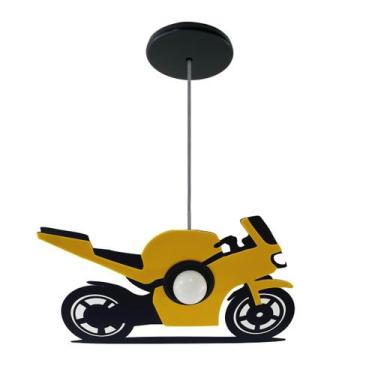 Imagem de Luminária Pendente Infantil Moto Carro Quarto Criança Bebê - Shin Tech