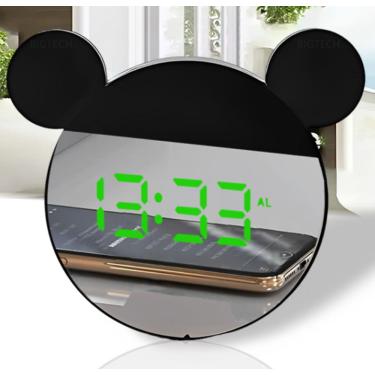 Imagem de Relógio Despertador LED Mickey Espelho Digital - Tudo em Caixa