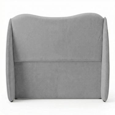 Imagem de Cabeceira Orgânica Para Cama Box Queen Size Luma 160cm Chenille Bouclê Prata - Abmaza