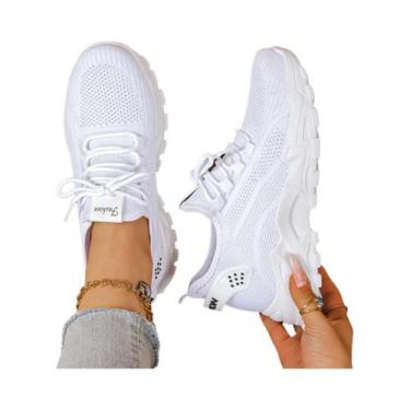 Imagem de Tênis Femininos De Cor Sólida Que Aumentam a Altura, Calçados Versátei