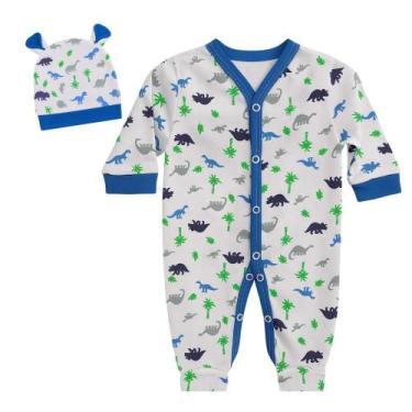 Imagem de Conjunto Pijama com Touquinha Bebê 100% Algodão Estampado - Koala Baby