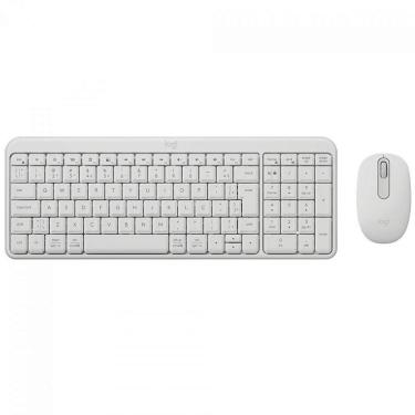 Imagem de Kit Teclado e Mouse Sem Fio Logitech MK250 Compacto, Mouse Ambidestro, Bluetooth, ABNT2, Branco - Br-Unissex