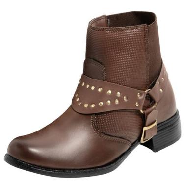 Imagem de Bota Feminina Cano Curto Social Casual - SLZ, Capuccino, 37