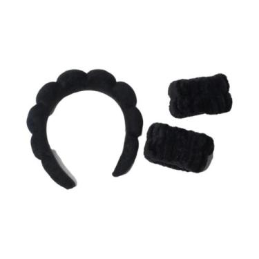 Imagem de Conjunto Elegante De 3 Peças: Faixas De Cabelo Com Bolhas, Pulseiras E