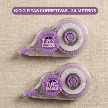 Imagem de Conjunto 2 Corretivos Fita Yins Paper Colorido Uso Diario Listas De Co