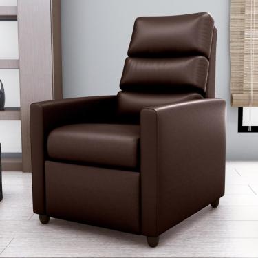 Imagem de Poltrona Do Papai Reclinável Maia Couro Sintético Marrom Mais De Casa