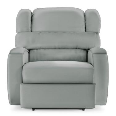 Imagem de Poltrona Do Papai Reclinável Manchester Elétrica Usb Pu Cinza Encantum