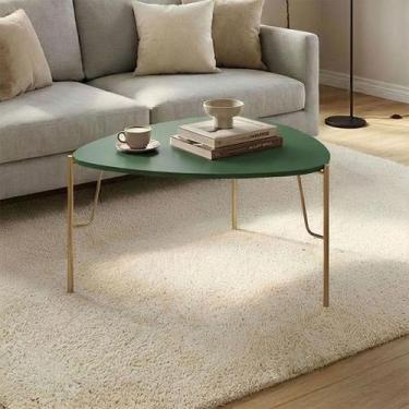 Imagem de Mesa de Centro para Sala 31cm com Pés em Metal 100% MDF - Casa Lar Inc