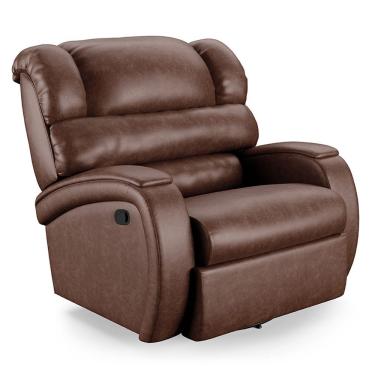 Imagem de Poltrona Do Papai Reclinável Napoli Glider FH1 Giratória Usb Couro Sintético Marrom D'Rossi