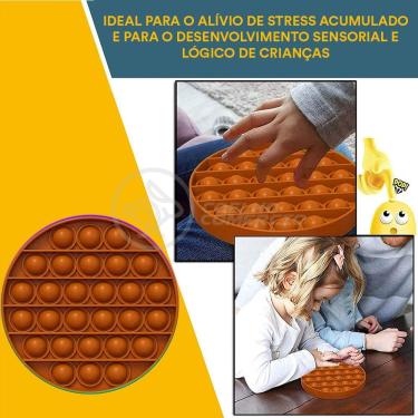 Imagem de Pop It Circular Anti Stress Sensor Laranja